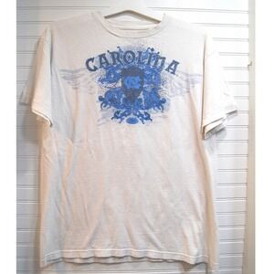 Champs Y2K Carolina Tarheels Affliction style T-Shirt Size Small White Tee